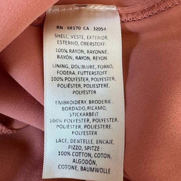 Anthropologie Floreat Orchard Pink Off Shoulder Boho Romantic Chiffon Mini Dress - Picture 9 of 10